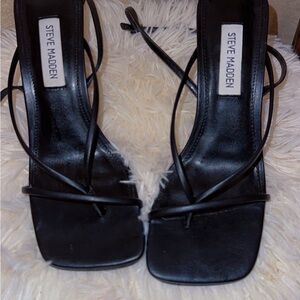 Steve Madden Black Strappy Heels
